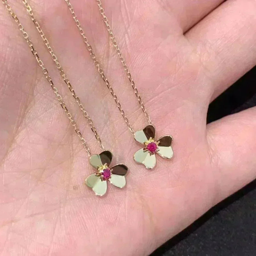 [Clover Jewelery]FRIVOLE GOLD FLOWER NECKLACE
