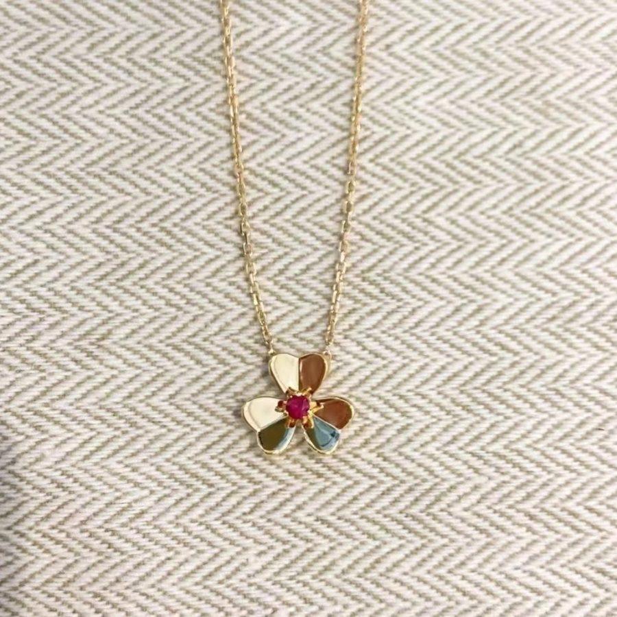 [Clover Jewelry]FRIVOLE GOLDBLUMEN-HALSKETTE