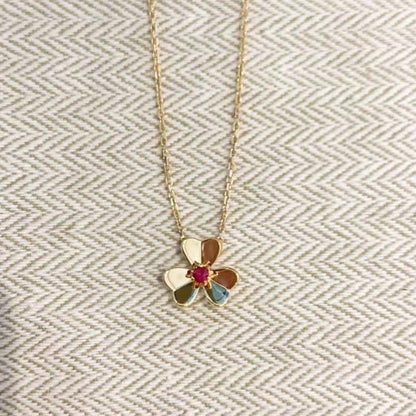 [Clover Jewelery]FRIVOLE GOLD FLOWER NECKLACE