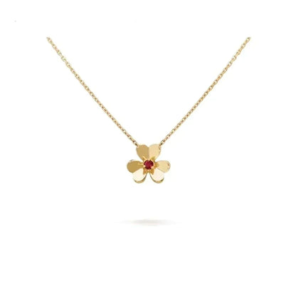 [Clover Jewelery]FRIVOLE GOLD FLOWER NECKLACE