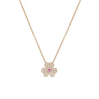 [Klee-Schmuck]FRIVOLE ROSÉGOLD BLUMEN DIAMANT HALSKETTE