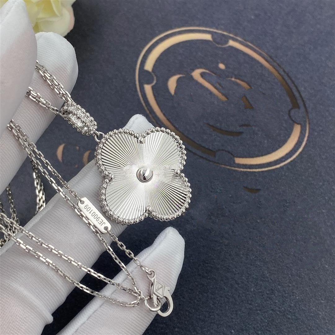[Clover Schmuck]KLEE 25MM SILBER GROSSER KLEE HALSKETTE