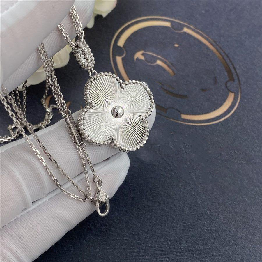 [Clover Schmuck]KLEE 25MM SILBER GROSSER KLEE HALSKETTE