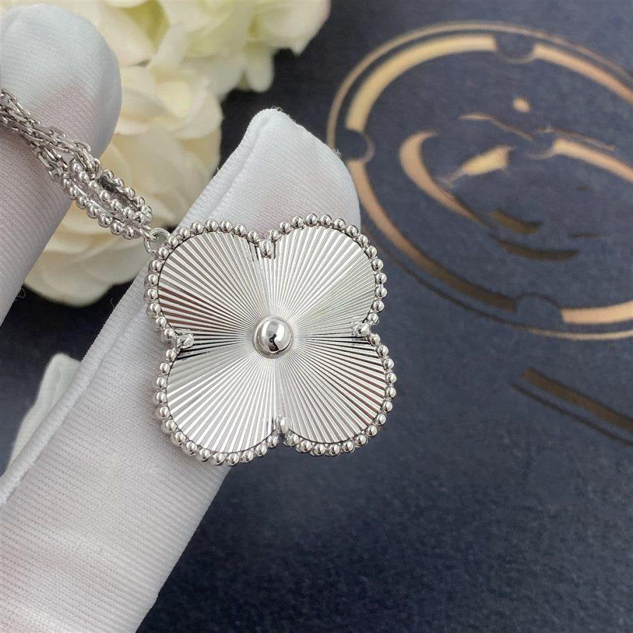 [Clover Schmuck]KLEE 25MM SILBER GROSSER KLEE HALSKETTE