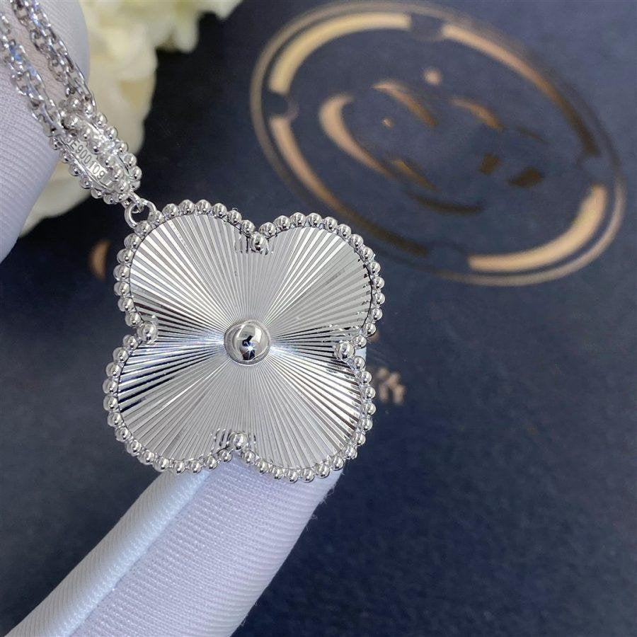 [Clover Schmuck]KLEE 25MM SILBER GROSSER KLEE HALSKETTE