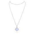 [Clover Jewelry]CLOVER SILVER CHALCEDONY BIG CLOVER NECKLACE