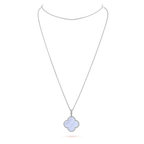 [Clover Jewelry]CLOVER SILVER CHALCEDONY BIG CLOVER NECKLACE