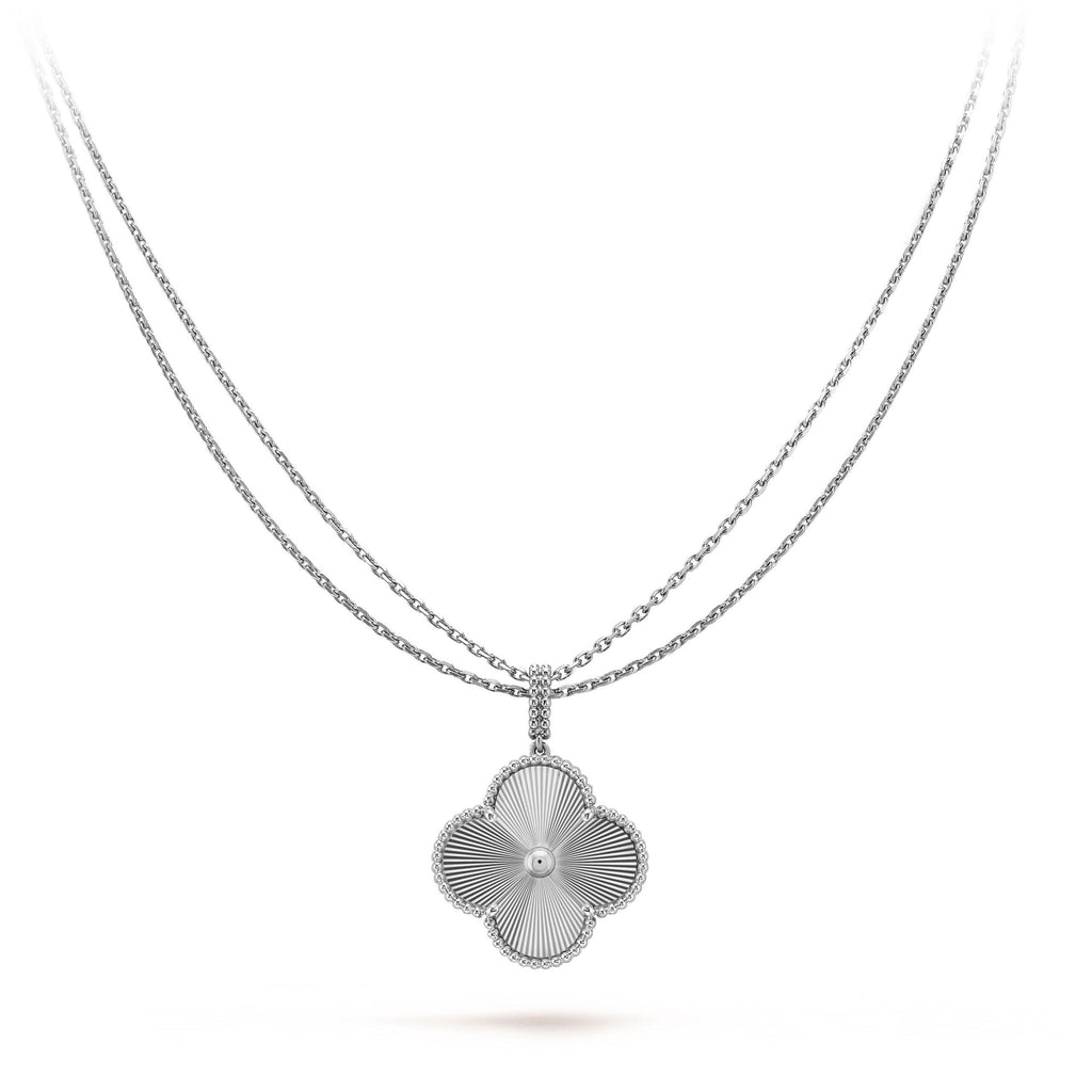 [Clover Schmuck]KLEE 25MM SILBER GROSSER KLEE HALSKETTE