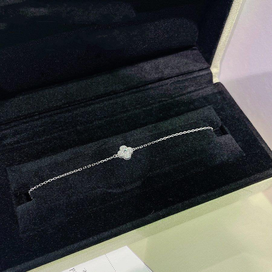 [Clover Jewelry]CLOVER EINZELNE BLUME ARMBAND SILBER