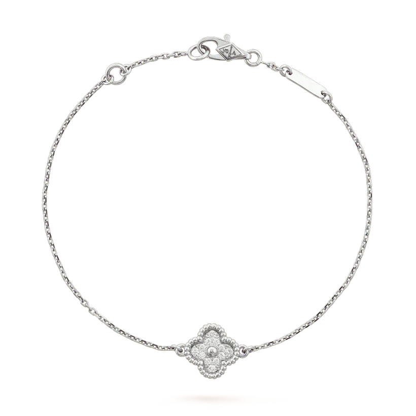 [Clover Jewelry]CLOVER EINZELNE BLUME ARMBAND SILBER