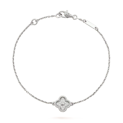 [Clover Jewelry]CLOVER EINZELNE BLUME ARMBAND SILBER