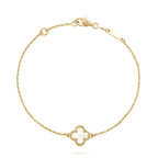 [Clover Jewelry]クローバー ホワイト マザーオブパール シングル フラワー ブレスレット