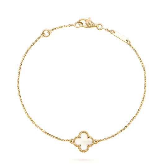 [Clover Jewelery]CLOVER WHITE MOP SINGLE FLOWER BRACELET