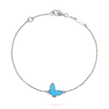 [Clover Jewelry]BUTTERFLY TURQUOISE BUTTERFLY BRACELET SILVER