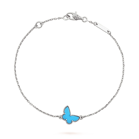 [Clover Jewelery]BUTTERFLY TURQUOISE BUTTERFLY BRACELET SILVER