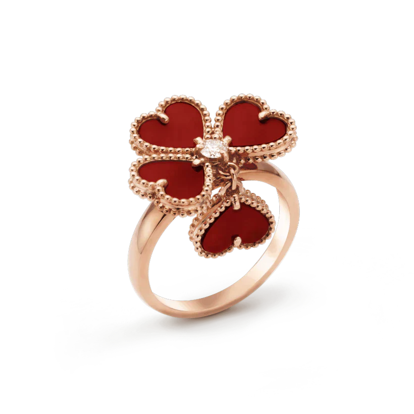 [Clover Jewelry]スイートクローバーカーネリアンリング