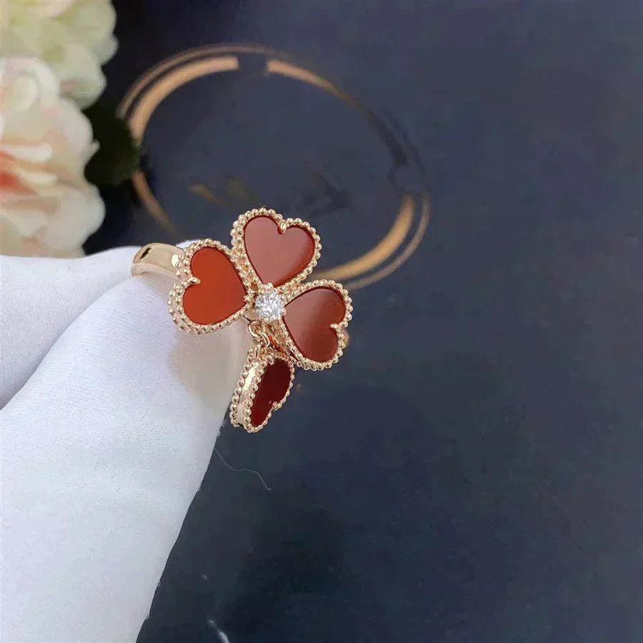 [Clover Jewelry]スイートクローバーカーネリアンリング