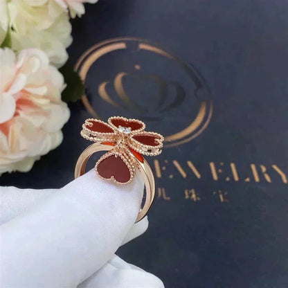 [Clover Jewelery]SWEET CLOVER CARNELIAN RING