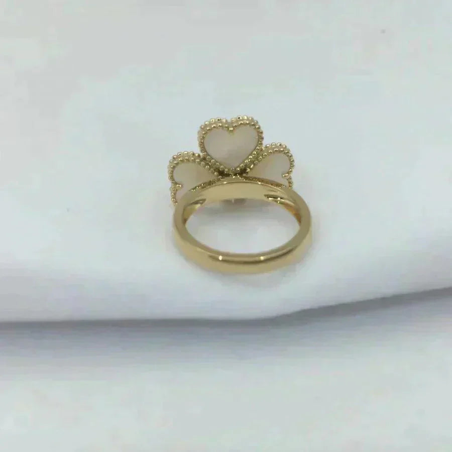 [Clover Jewelery]SWEET CLOVER WHITE MOP RING