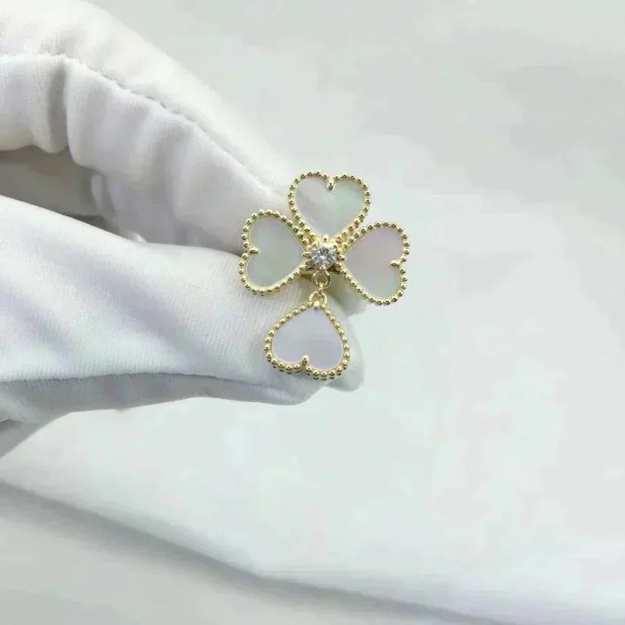 [Clover Jewelery]SWEET CLOVER WHITE MOP RING