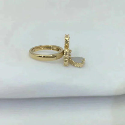 [Clover Jewelery]SWEET CLOVER WHITE MOP RING