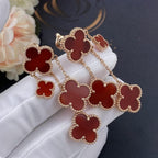 [Clover Jewelry]KLEE-OHRRINGE KARNEOL 4 MOTIVE ROSÉGOLD