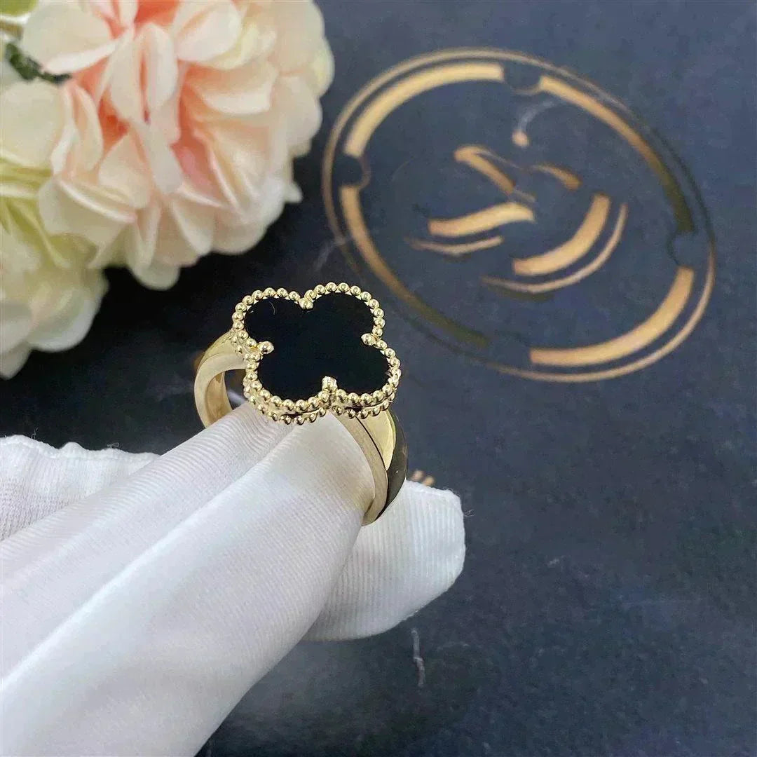 [Clover Jewelery]CLOVER ONYX RING