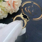 [Clover Jewelry]CLOVER ONYX RING