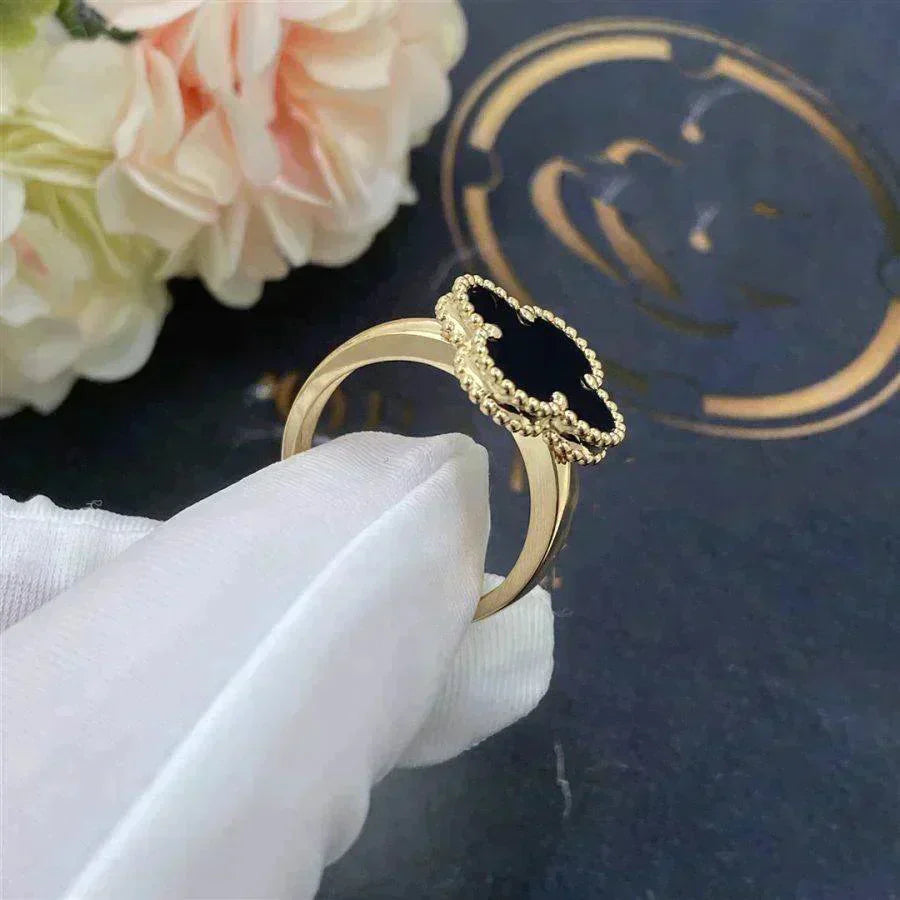 [Clover Jewelery]CLOVER ONYX RING