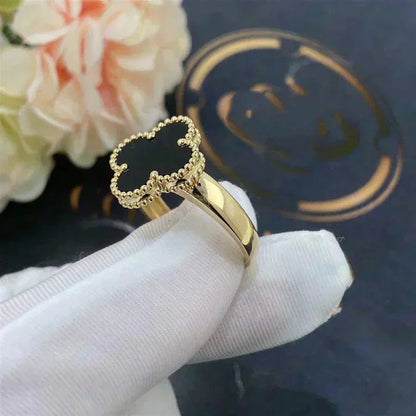 [Clover Jewelery]CLOVER ONYX RING