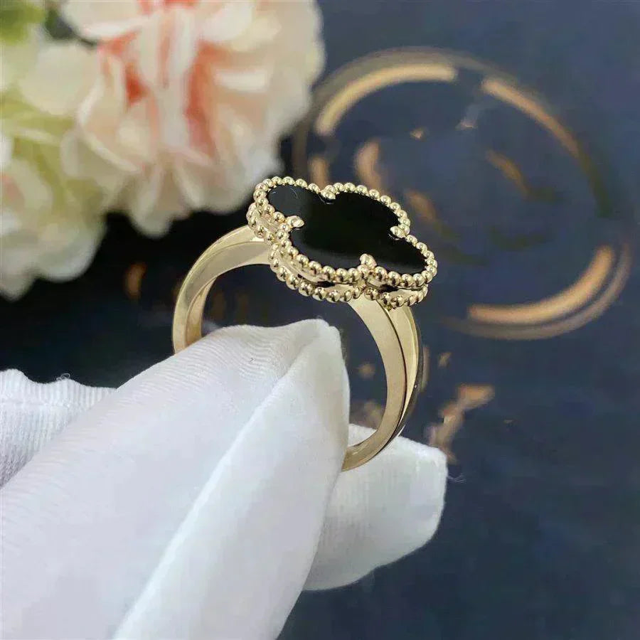 [Clover Jewelry]CLOVER ONYX RING