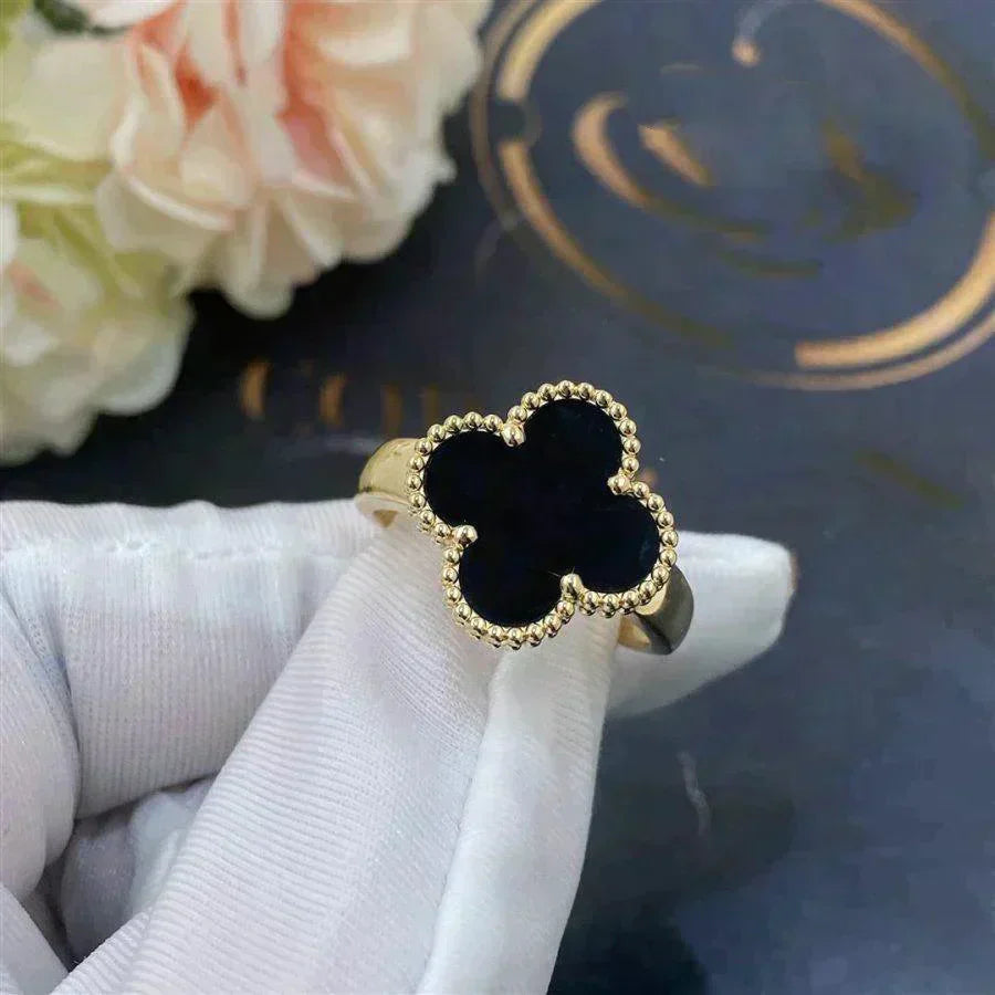 [Clover Jewelery]CLOVER ONYX RING