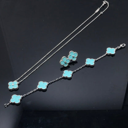 [Clover Jewelery]CLOVER 1 DIAMOND BLUE SKY SILVER EARRINGS