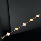 [Clover Jewelry]CLOVER BRACELET 5 MOTIF PINK AND PINK GOLD