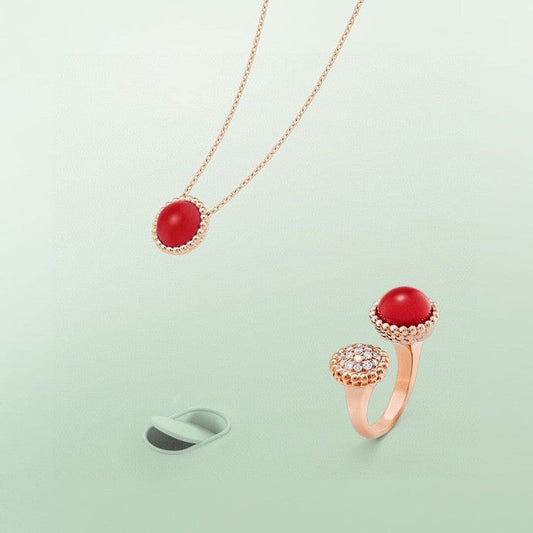 [Clover Jewelery]PERLEE COULEURS DIAMOND ROSE GOLD BETWEEN THE FINGER RING