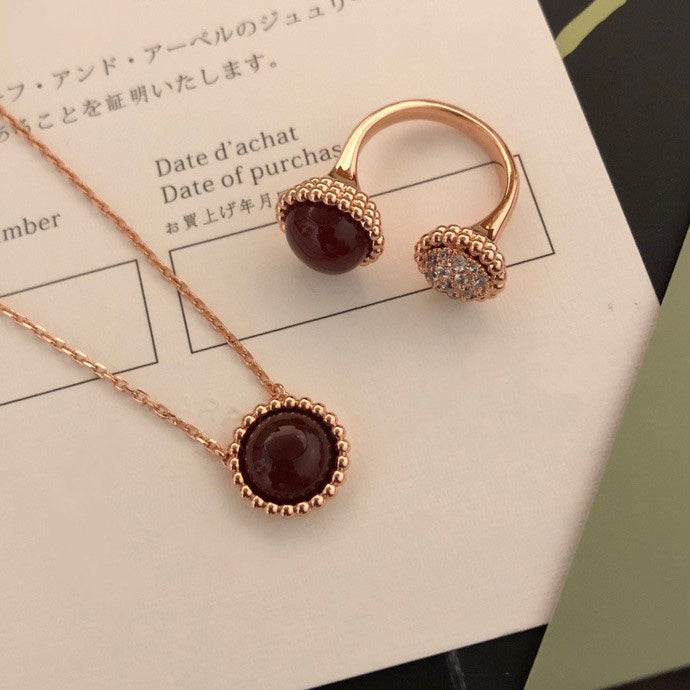 [Clover Jewelry]PERLEE COULEURS DIAMOND ROSE GOLD BETWEEN THE FINGER RING