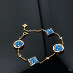 [Clover Jewelry]STAR AND SUN 4 MOTIF BLUE BRACELET
