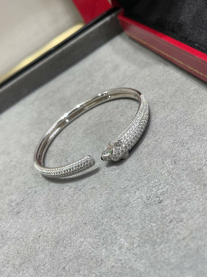 [Clover Jewelery]PANTHERE FULL DIAMOND OPEN BRACELET
