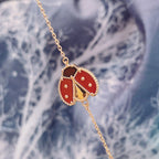 [Clover Jewelry]LUCKY SPRING 1 MOTIF PINK GOLD BRACELET
