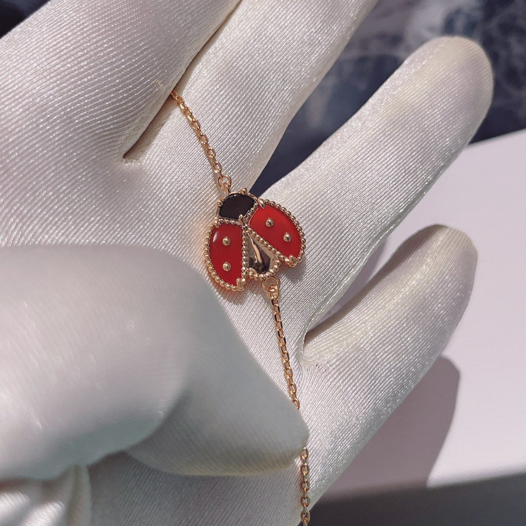 [Clover Jewelry]LUCKY SPRING 1 MOTIF PINK GOLD BRACELET