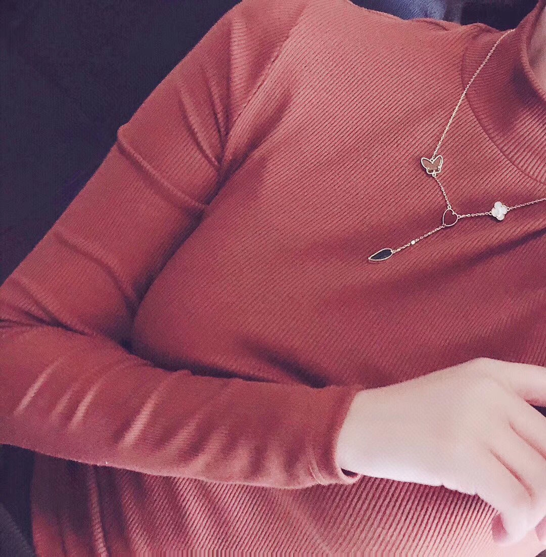 [Clover Jewelry]LUCKY SPRING 4 MOTIVE ROSÉGOLD-HALSKETTE