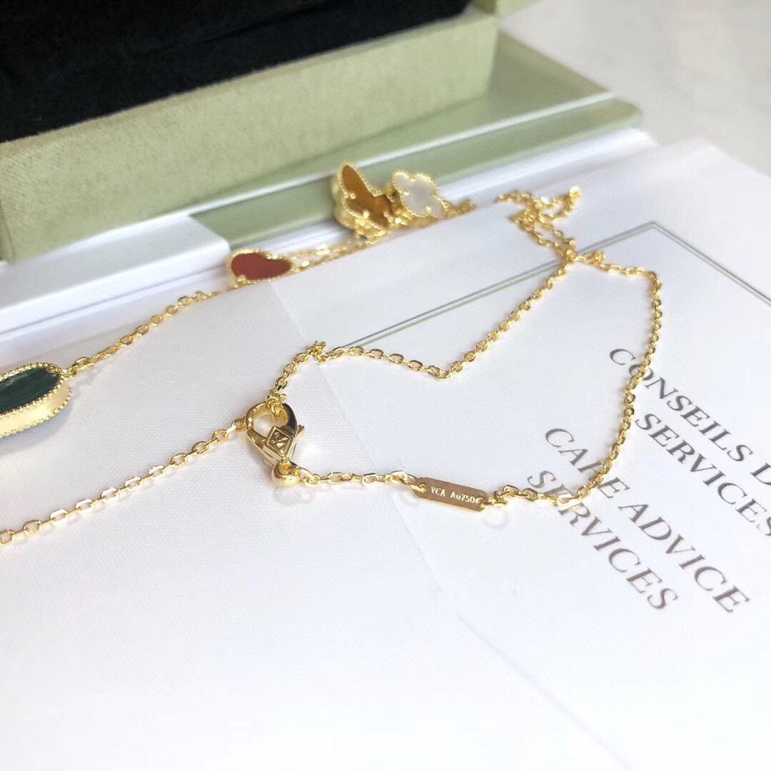 [Clover Jewelry]LUCKY SPRING 4 MOTIVE ROSÉGOLD-HALSKETTE