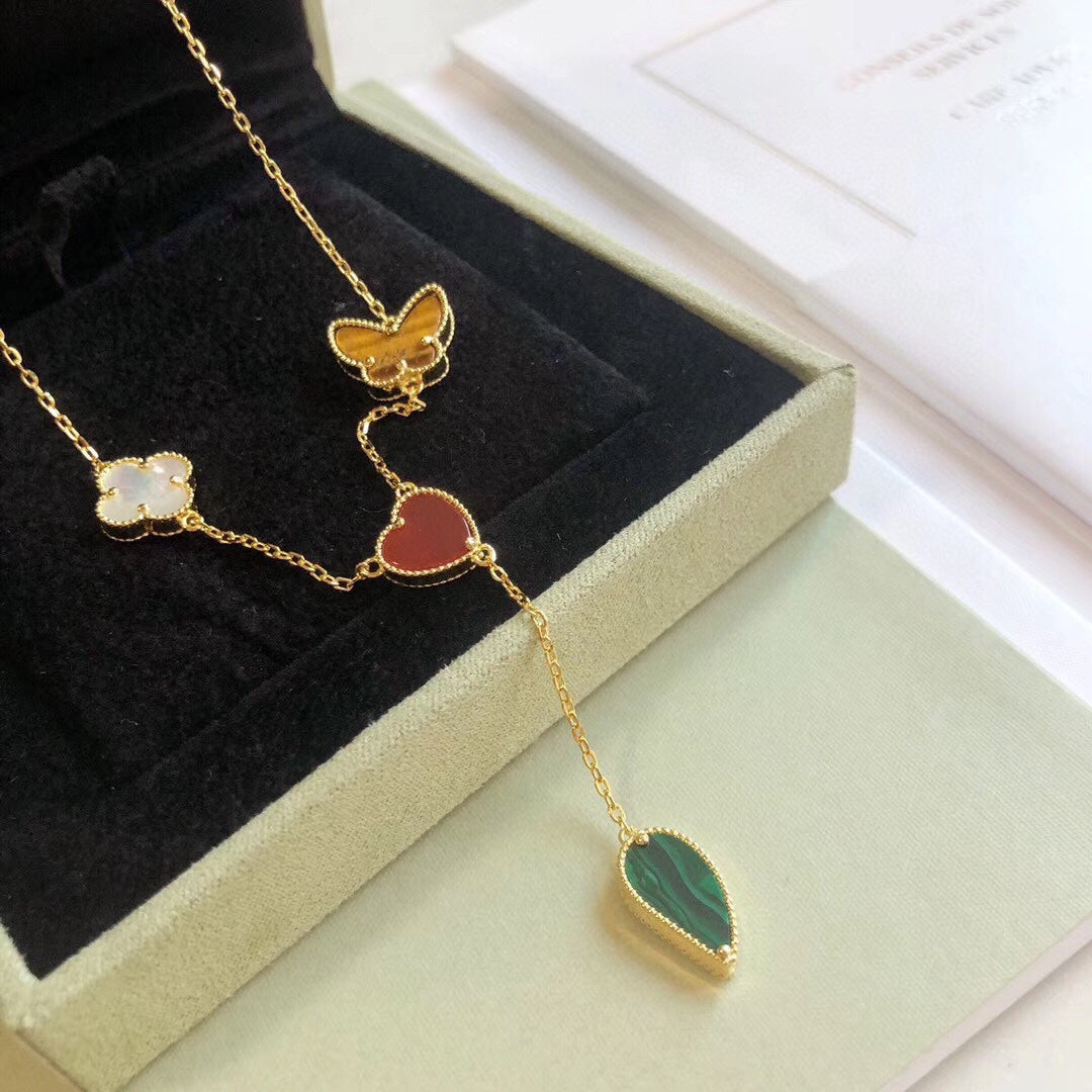 [Clover Jewelry]LUCKY SPRING 4 MOTIVE ROSÉGOLD-HALSKETTE