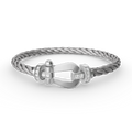 [Clover Jewelry]FORCE GROSSES HUFEISEN HALBDELPHIN-ARMBAND SILBER