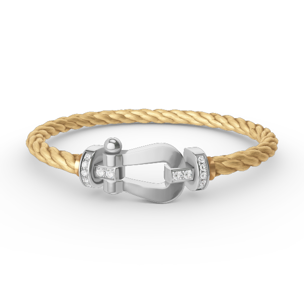[Clover Jewelry]FORCE GROSSES HUFEISEN HALBDELPHIN-ARMBAND SILBER