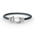 [Clover Jewelry]FORCE GROSSES HUFEISEN HALBDELPHIN-ARMBAND SILBER