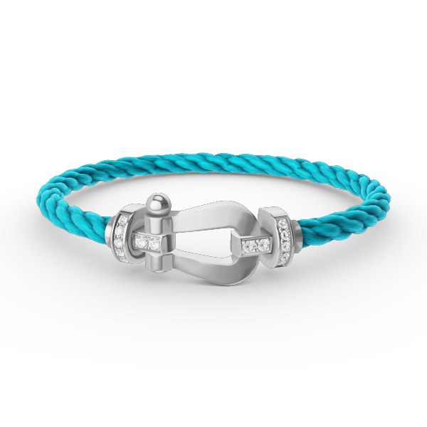 [Clover Jewelry]FORCE LARGE HORSESHOE HALF DIAMOND BRACELET SILVER