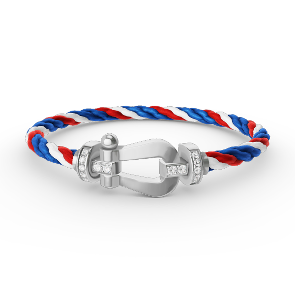 [Clover Jewelry]FORCE LARGE HORSESHOE HALF DIAMOND BRACELET SILVER