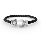 [Clover Jewelry]FORCE GROSSES HUFEISEN HALBDELPHIN-ARMBAND SILBER