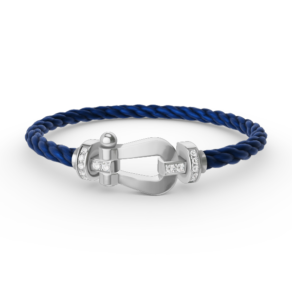 [Clover Jewelry]FORCE LARGE HORSESHOE HALF DIAMOND BRACELET SILVER
